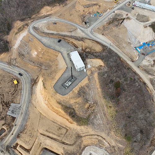 建設現場の地形測量